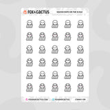 Unamused Weight Scale Squish Stickers