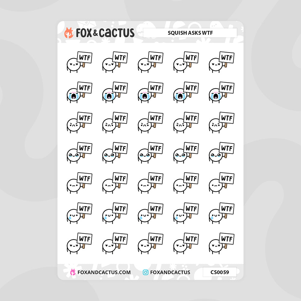 WTF Squish Stickers
