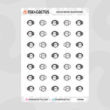 Headphone Squish Stickers