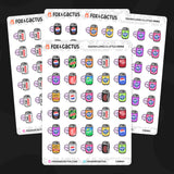 Soft Drink Can Squish Stickers