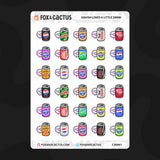 Soft Drink Can Squish Stickers