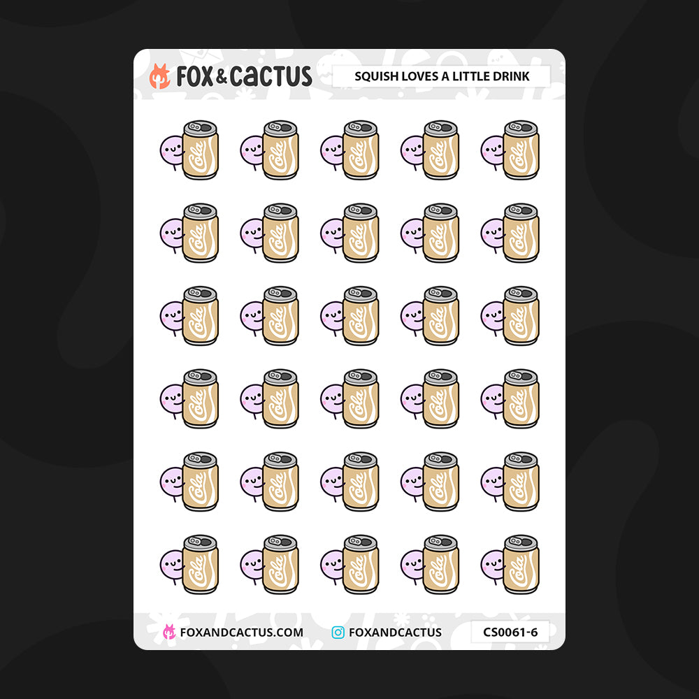 Soft Drink Can Squish Stickers
