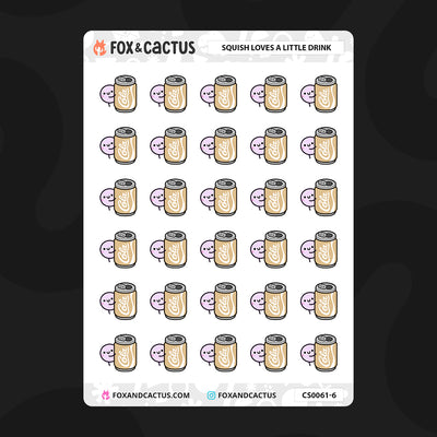 Soft Drink Can Squish Stickers