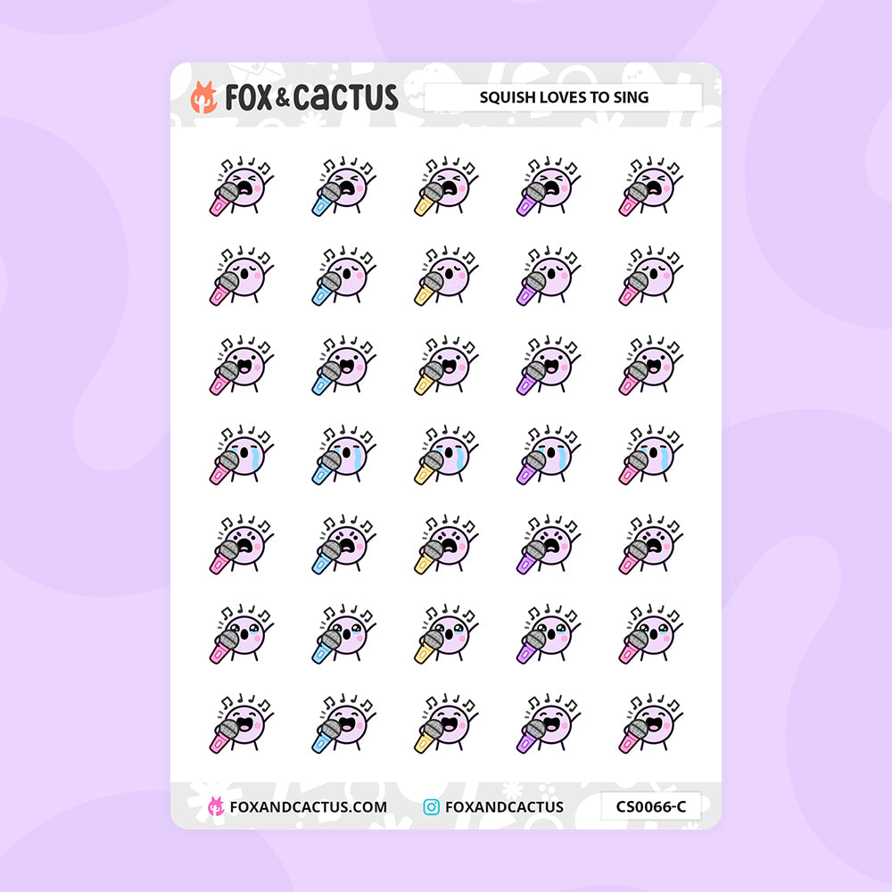 Singing Squish Stickers