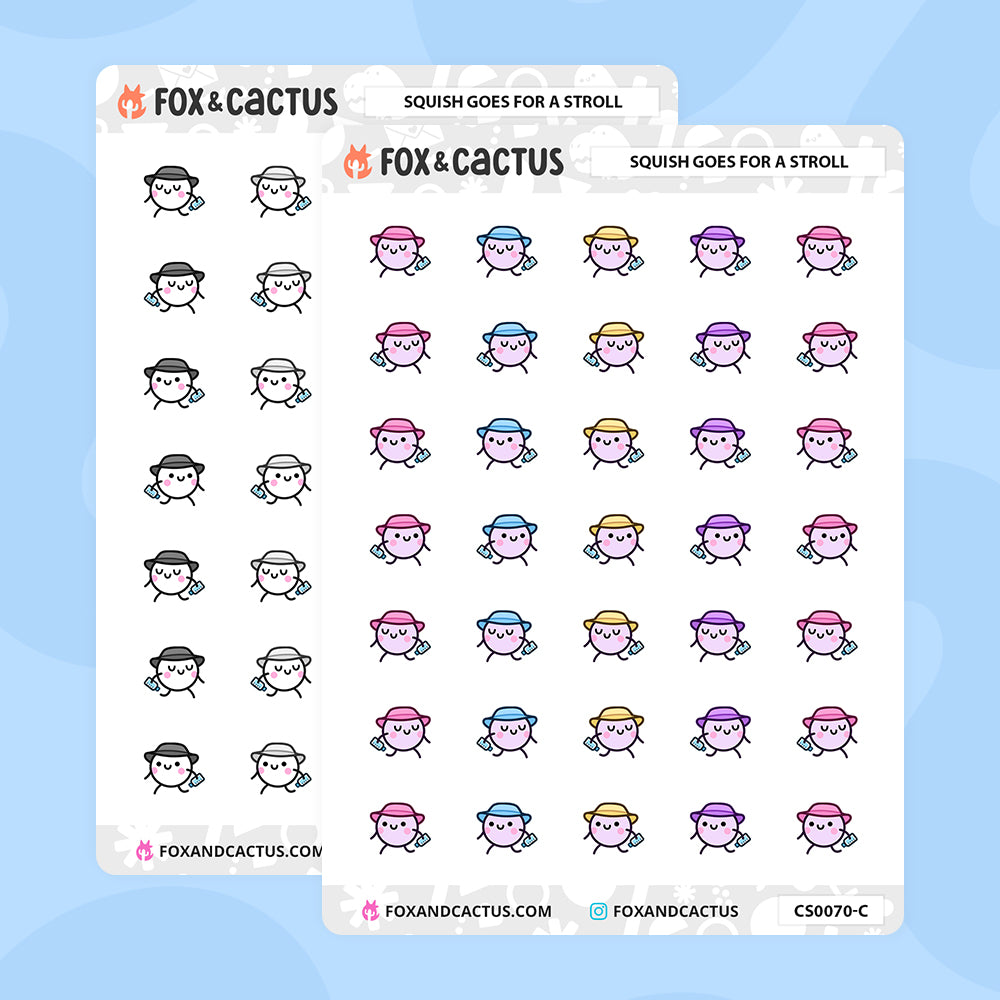 Walking Squish Stickers