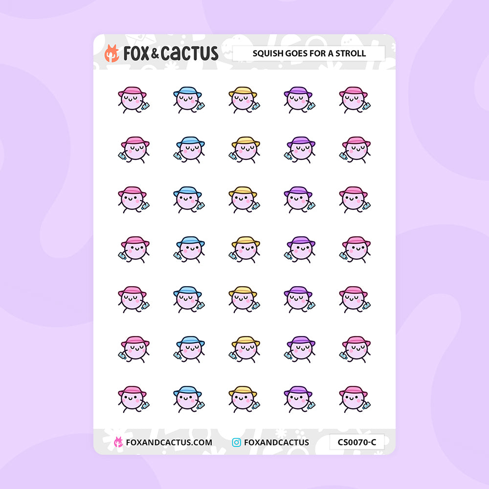 Walking Squish Stickers