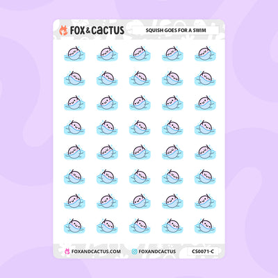 Swimming Squish Stickers