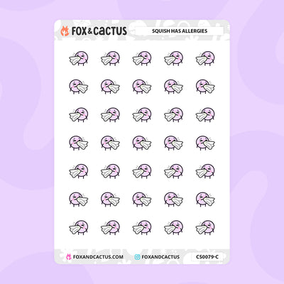 Allergies Squish Stickers