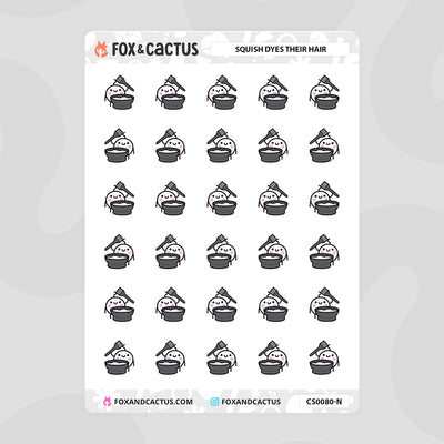 Hair Dye Squish Stickers