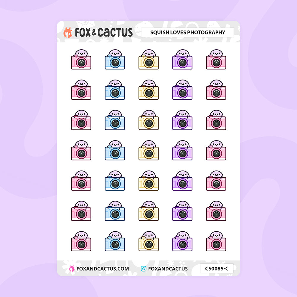 Camera Squish Stickers