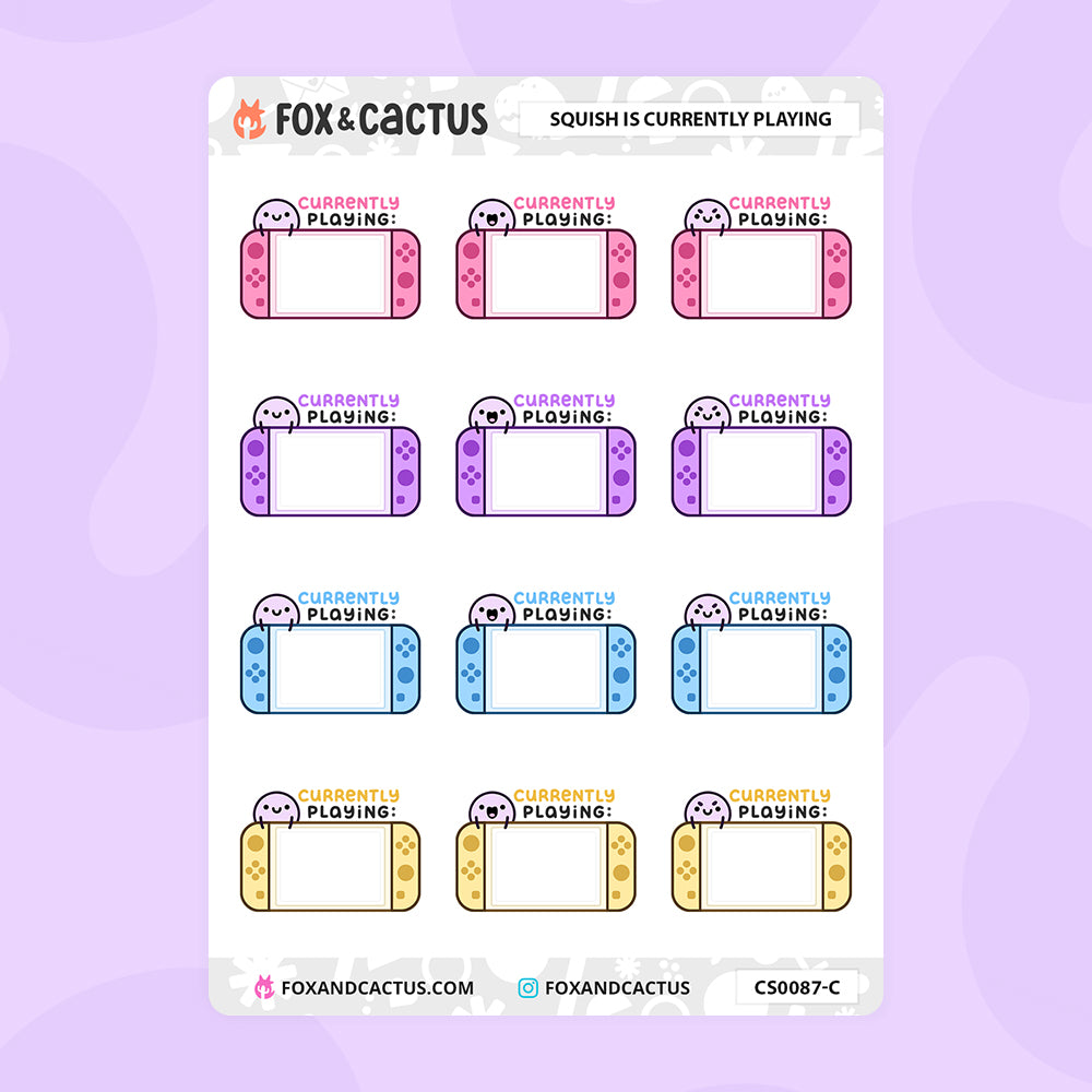 Currently Playing Squish Stickers