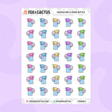 Spray Bottle Squish Stickers