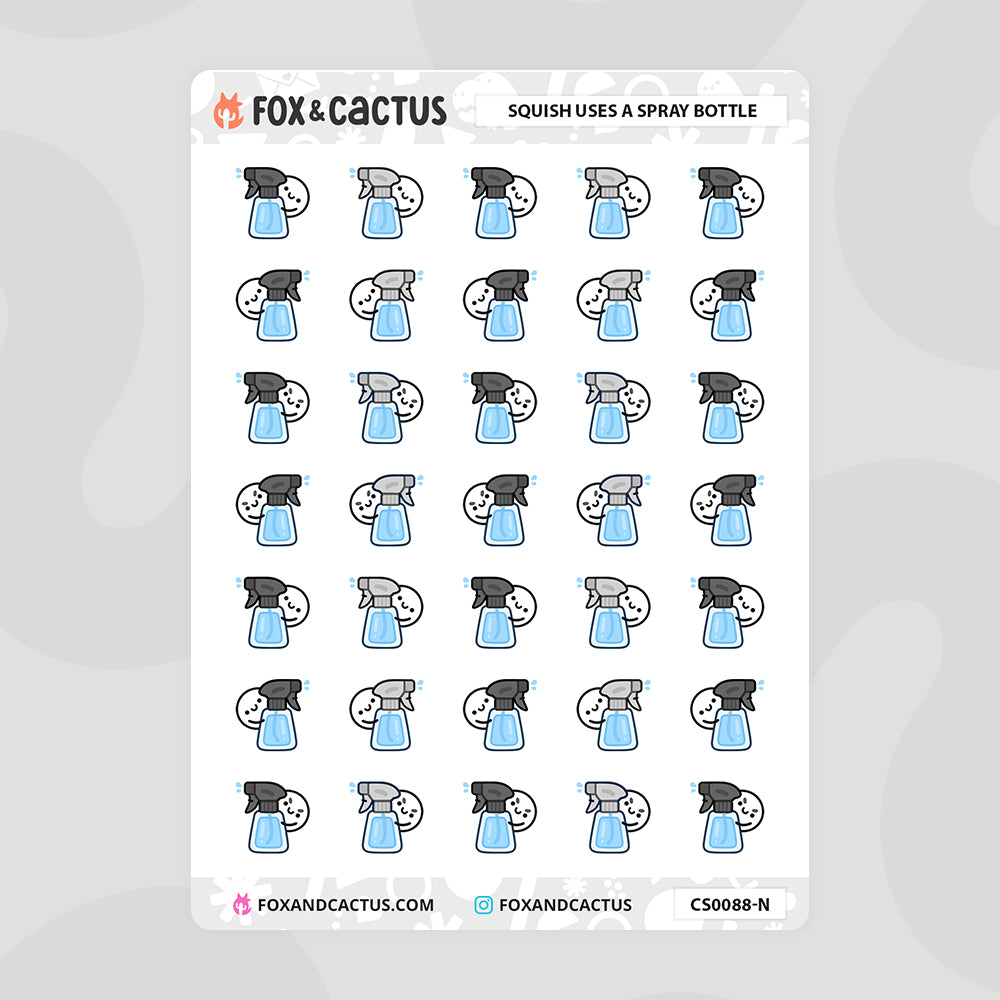 Spray Bottle Squish Stickers