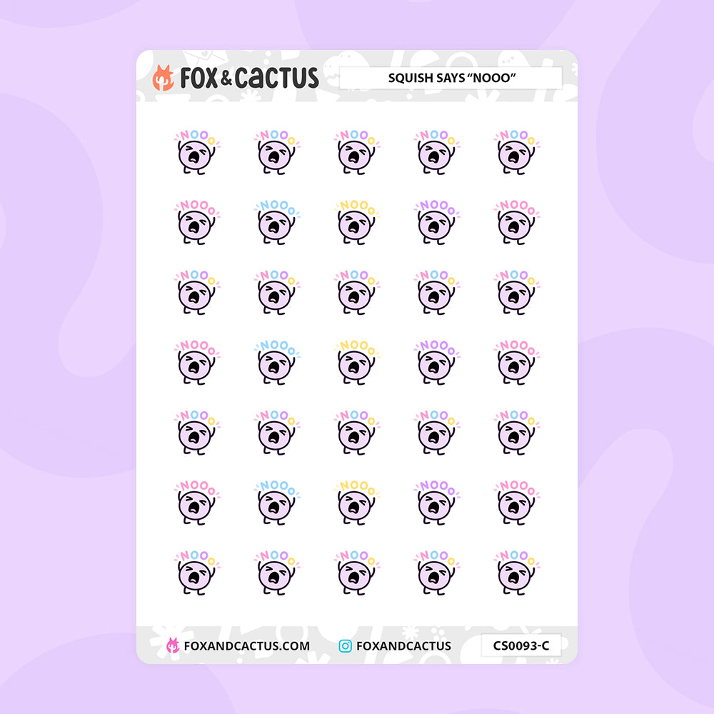 Nooo Squish Stickers