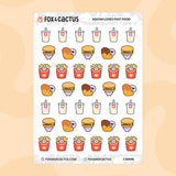 Fast Food Squish Stickers