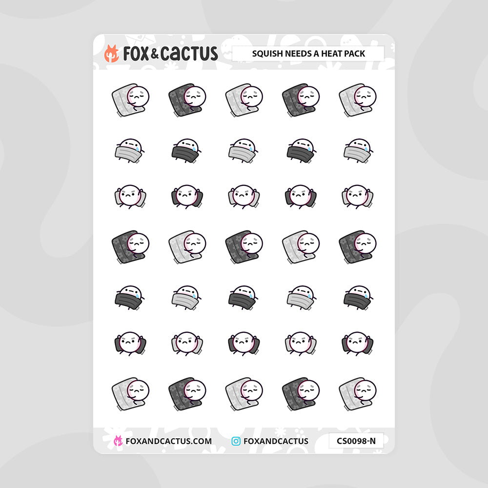 Heat Pack Squish Stickers