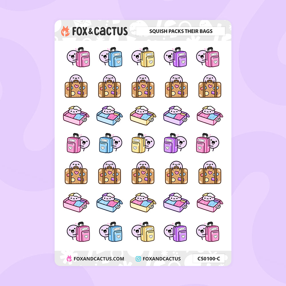 Luggage Squish Stickers