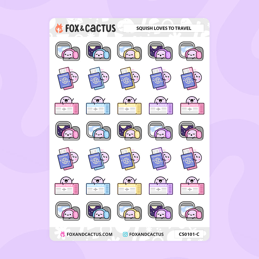 Travel Squish Stickers