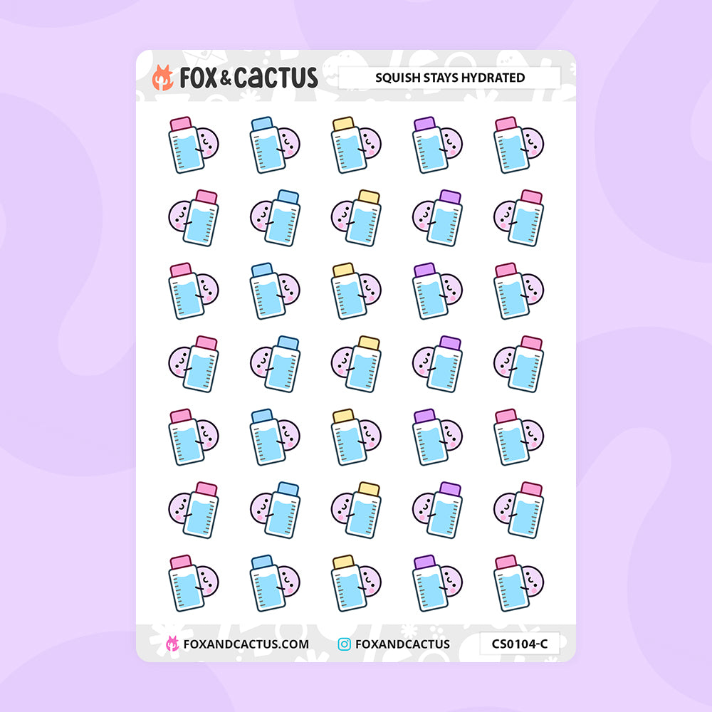 Hydration Squish Stickers
