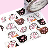 Cat Beans (White) Washi Tape (Holo Foil)