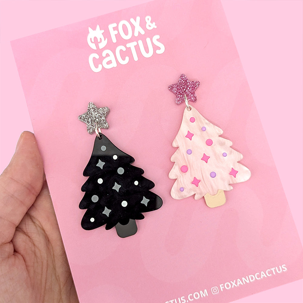Besties Christmas Tree Earrings