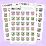 Meal Prep Container Stickers