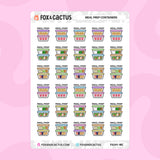 Meal Prep Container Stickers