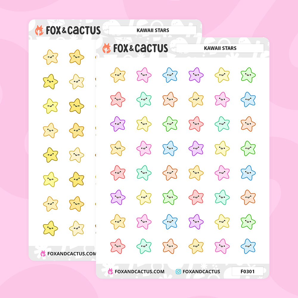 Kawaii Star Stickers