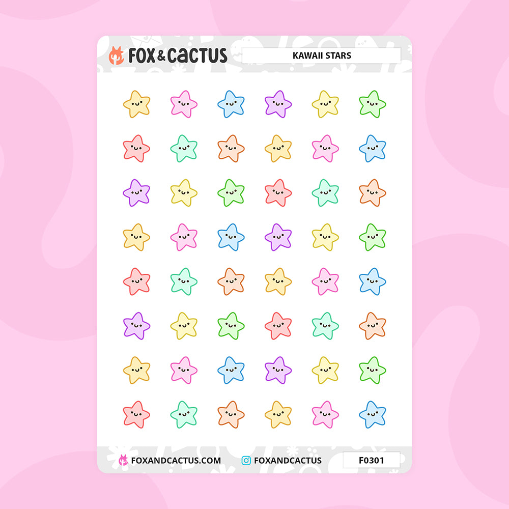 Kawaii Star Stickers