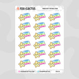 Tired But Trying Star Stickers