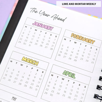 Small Monthly Word Stickers