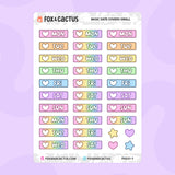 Basic Date Cover (Small) Stickers