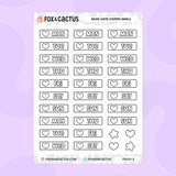 Basic Date Cover (Small) Stickers