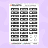 Basic Date Cover (Small) Stickers