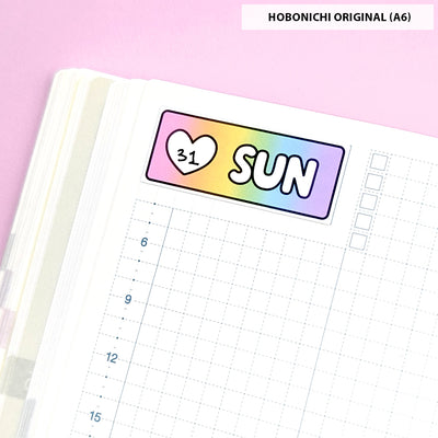 Basic Date Cover (Large) Stickers