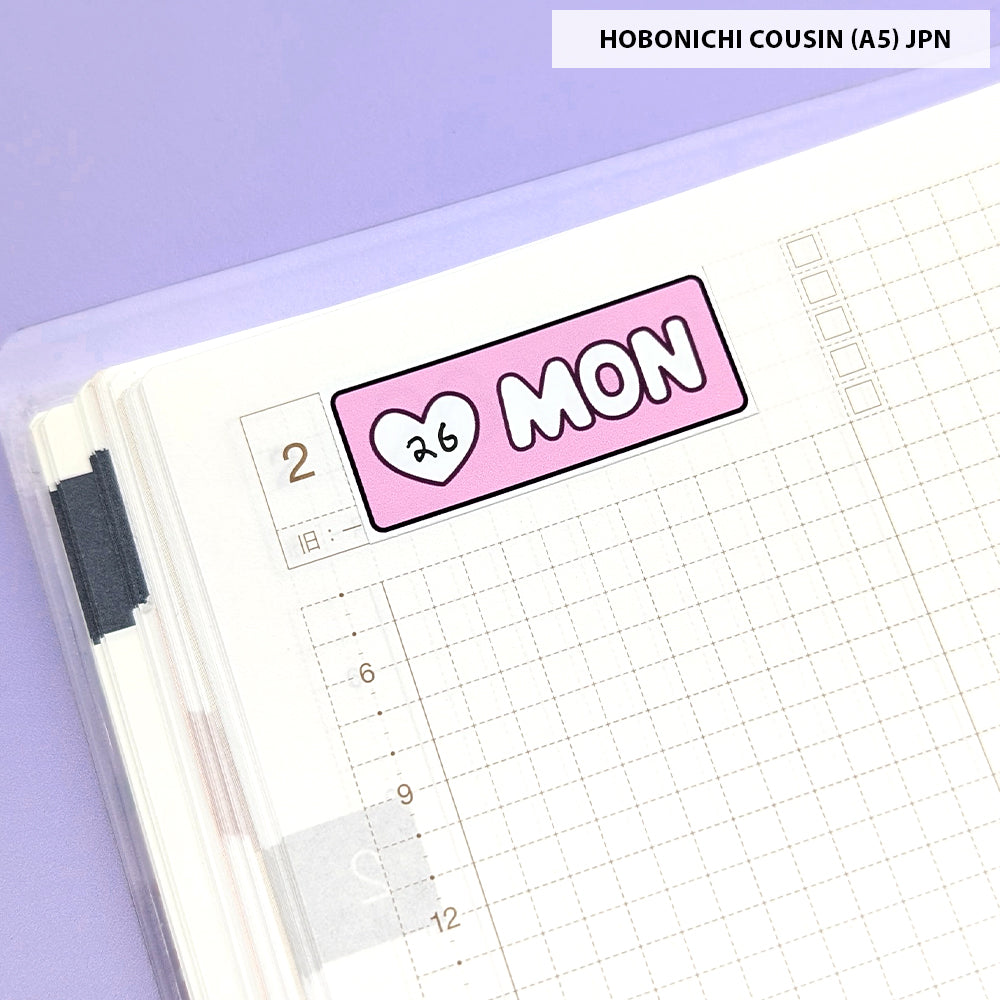 Basic Date Cover (Large) Stickers