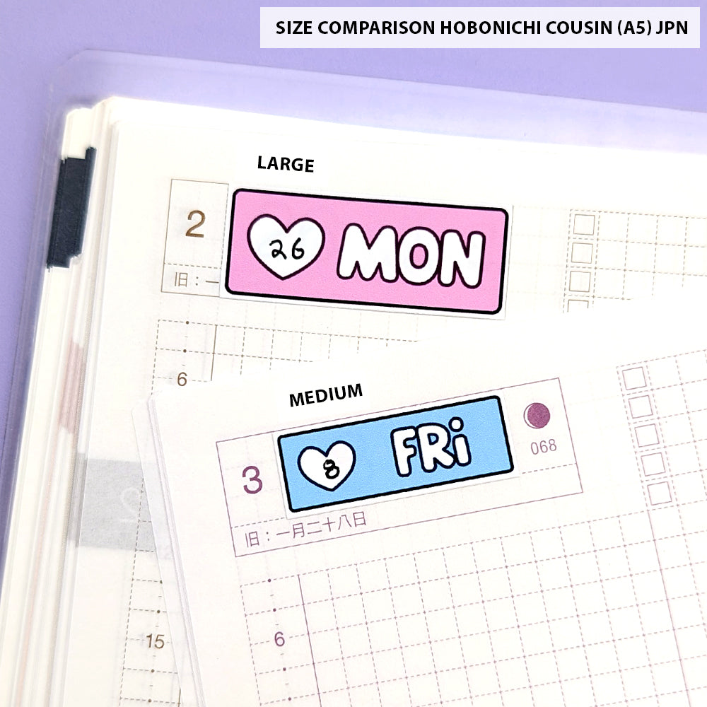 Basic Date Cover (Large) Stickers