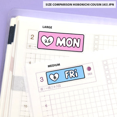 Basic Date Cover (Large) Stickers