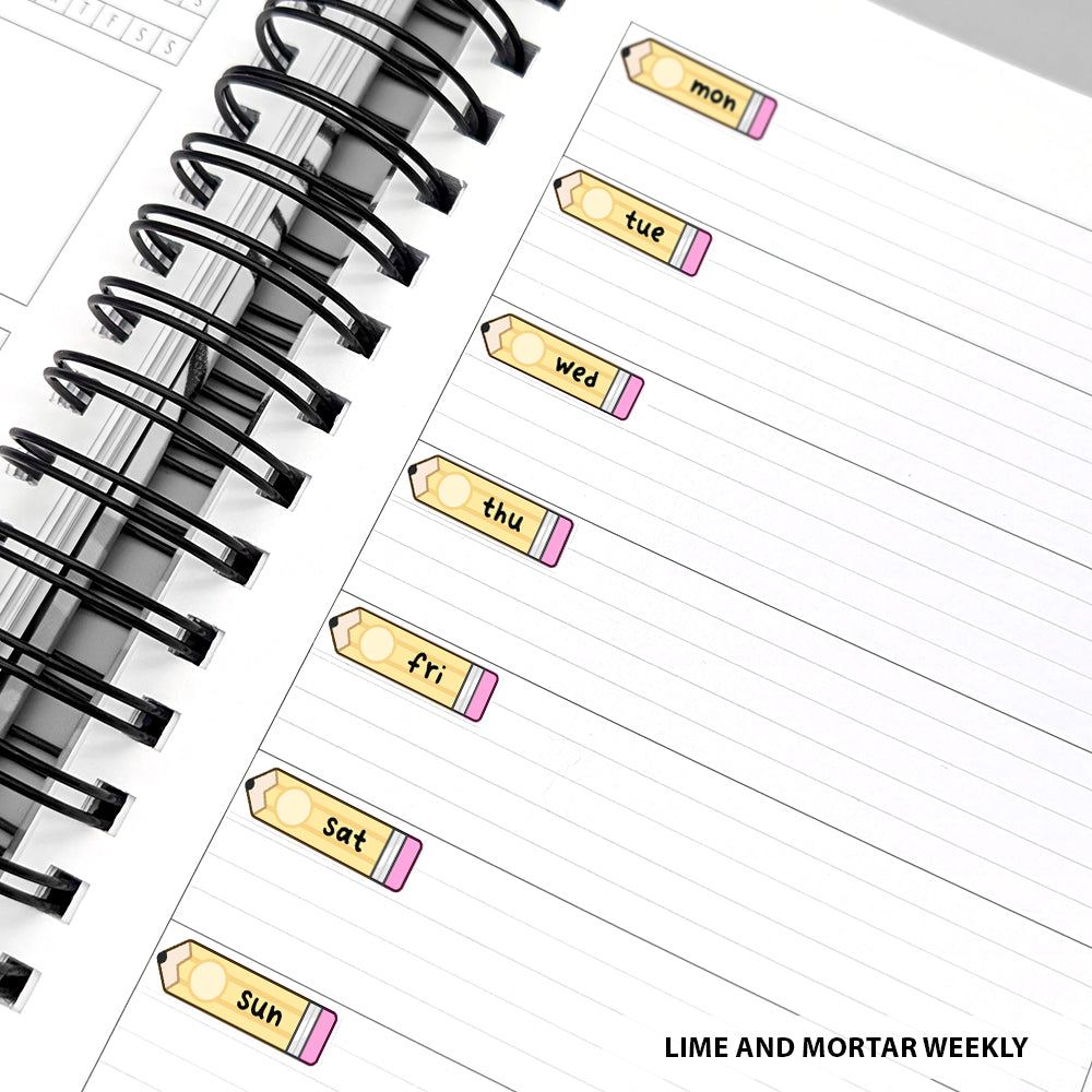 Pencil Date Cover (Small) Stickers