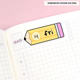Pencil Date Cover (Large) Stickers