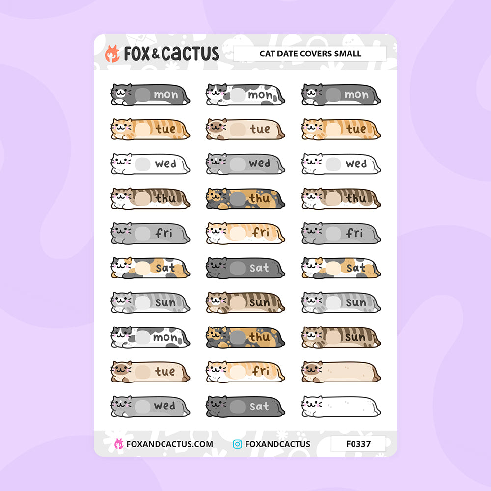 Cat Date Cover (Small) Stickers