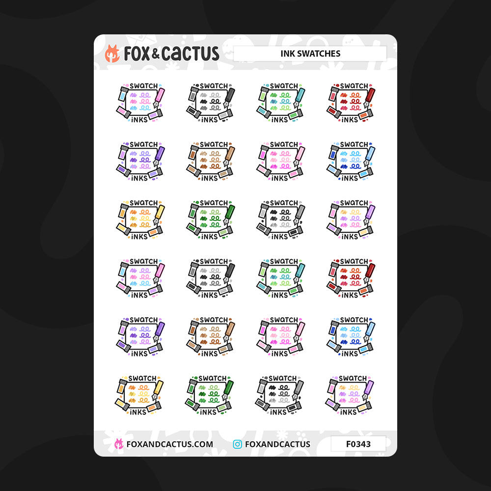 Ink Swatch Planner Stickers