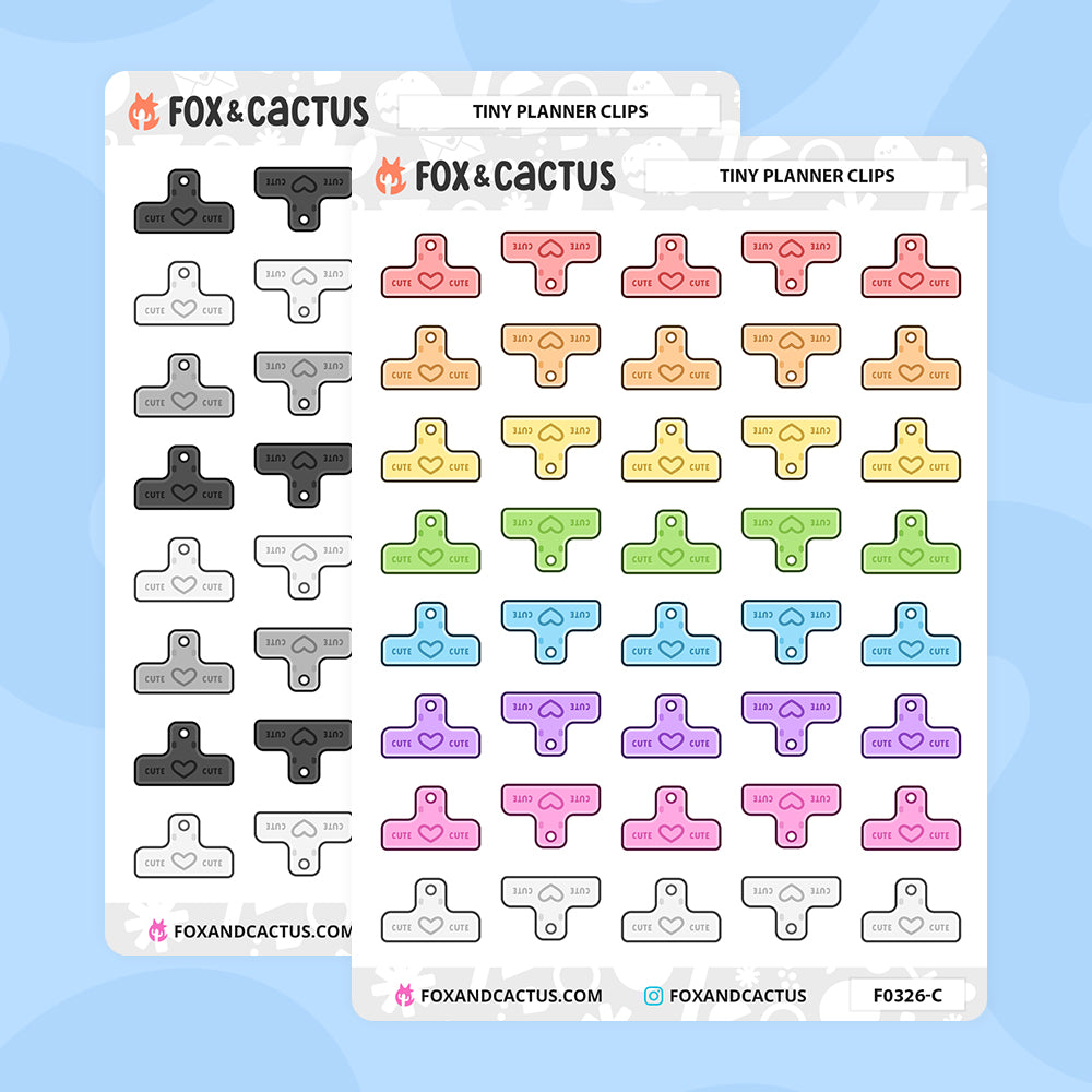 Tiny Planner Clip Stickers