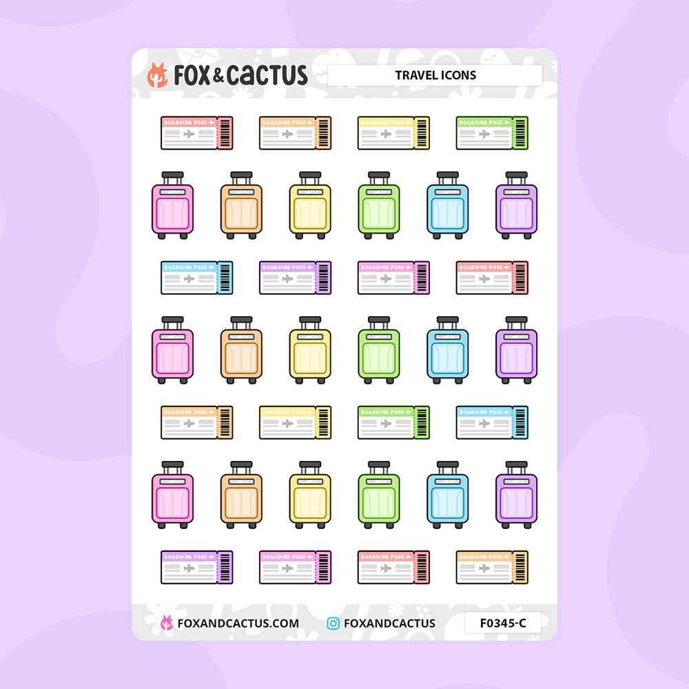 Travel Icon Stickers