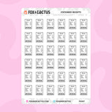 Stationery Receipt Stickers