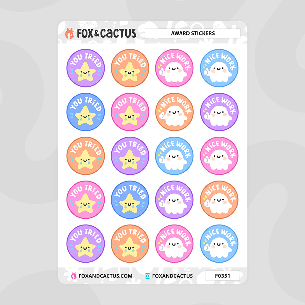 Cute Award Stickers