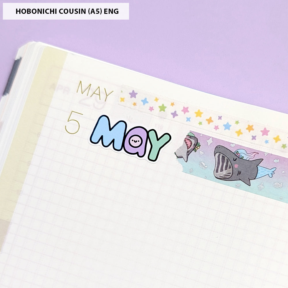 Large Squish Monthly Word Stickers