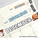 Large Squish Monthly Word Stickers