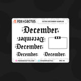 December Booster (Mini Sheet) Stickers