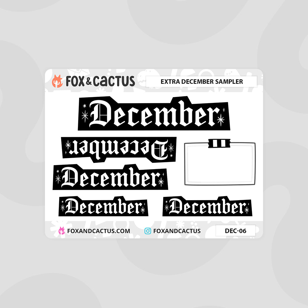 December Booster (Mini Sheet) Stickers